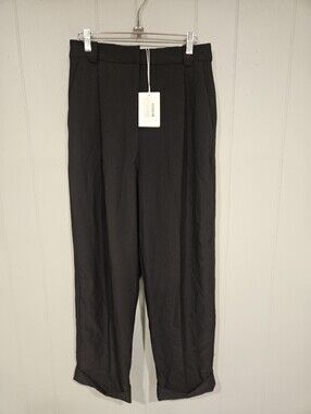 Stockholm Atelier & Other Stories Women's Size 6 Cuffed Black Dress Pants NWT